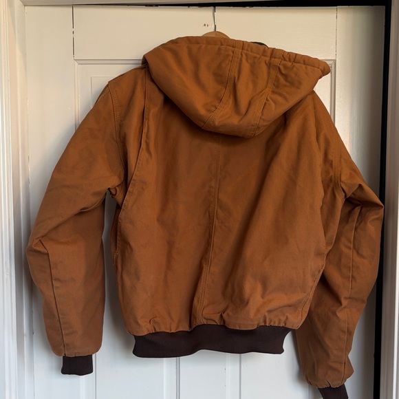 Men's Hooded Schmidt Work Jacket - Brown Size Small - Picture 6 of 11